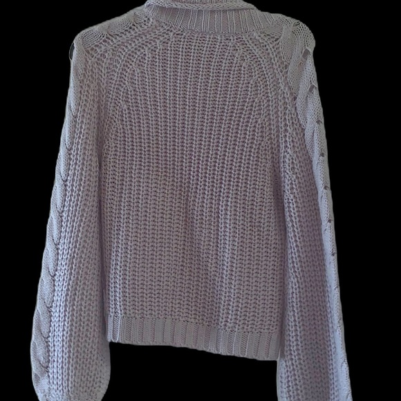 Derek Heart Lavender Cowl Neck Cable Knit Sweater Women’s Size M NWOT - Picture 11 of 14